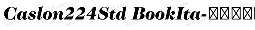 Caslon224Std BookIta字体转换